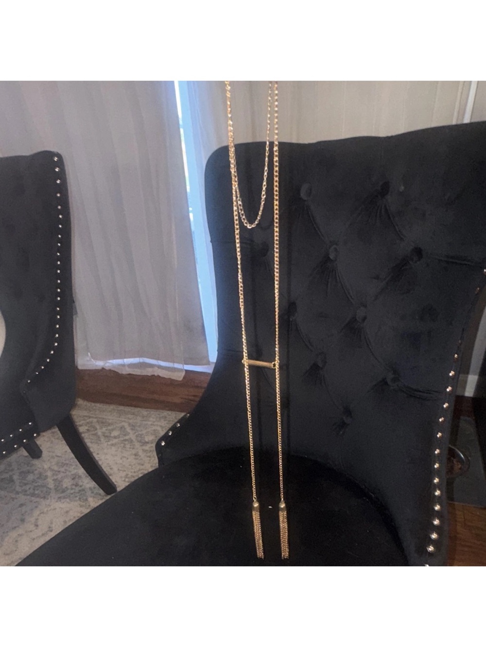 Delicate Gold Layered Bar Lariat Necklace for Women